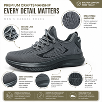 Chaussures décontractées pour hommes, style chaussette respirante, en maille tricotée, avec motif graphique, semelle plateforme épaisse, pour la marche
