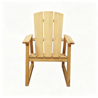 Fauteuil à bascule moderne en plastique et bois, étanche et confortable, pour extérieur, jardin, cour, parc, chambre et salon (OEM/ODM)