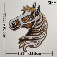 Vente directe d'usine élégant paillettes cheval patchs brodés pour vêtements paillettes tissu fer-sur vêtements accessoires