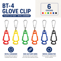 Clip pour gants de travail SCQP, support de gants double extrémité antidérapant en plastique, sécurité pour les vêtements de travail de construction