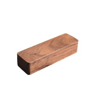 Portable Wooden <b>Tea</b> <b>Box</b> Small Mini Travel Size Black Walnut Solid Wood <b>Tea</b> Caddy Storage <b>Box</b> Traditional Style - Product Image 2