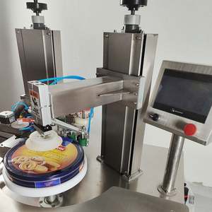 เครื่องปิดผนึกกล่องอัตโนมัติสำหรับขวดทรงกลมและกล่องคุกกี้ช็อกโกแลต พร้อมเทปพันรอบและเครื่องปิดผนึกกระป๋องขนม - Product Image 3