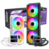 LOVINGCOOL Pendingin CPU AIO Unik, Heatsink Efisien 260W TDP 240, Pendingin Cair ARGB Kipas PWM, Pendingin Air untuk PC Gaming dan Casing Komputer