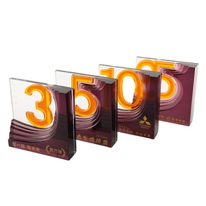 Trofeo de Cristal Liuli Morado Jadevertu con Logotipo Personalizado, Pulido y Duradero para Premios Corporativos de 3er a <span class=keywords><strong>80</strong></span>º <span class=keywords><strong>Aniversario</strong></span> - Product Image 1