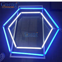 Lumière hexagonale LED personnalisée, luminaires de plafond modernes, lumière d'atelier automobile