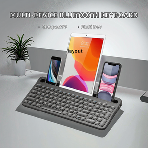 Multi Devices Rechargeable Custom Layout Scissor <b>bluetooth</b> Wireless <b>Keyboard</b> for Tablet & Phone with Number Pad - Product Image 2