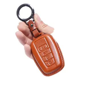 SweetPig casing penutup gantungan kunci mobil Remote Control kulit asli untuk Toyota Camry Crown Rav4 Corolla Prado Prius