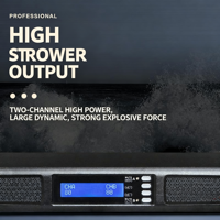 Amplificateur de puissance de classe D 4 canaux D-1500 1U 4650W 8 ohms, système audio professionnel PA DJ avec coque métallique à 7 protections