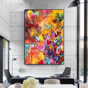 <span class=keywords><strong>Poster</strong></span> moderni di arte della parete dei Graffiti di strada HD olio incorniciato 'amore di colore' per la decorazione della casa <span class=keywords><strong>camera</strong></span> <span class=keywords><strong>da</strong></span> <span class=keywords><strong>letto</strong></span> con struttura nera soggiorno spazi familiari - Product Image 4