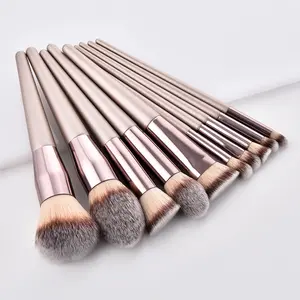 4/9/10/12pcs champagne couleur végétalien cosmétique make up brush maquillage pinceaux