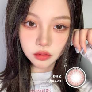 여성용 클래식 그린 콘택트 렌즈 사랑스러운 아름다움 내츄럴 룩 다크 브라운 핑크 블루 다양한 렌즈 색상 인증 - Product Image 4