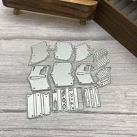 Outil de découpe et d'embossage en acier au carbone en forme de livre pour le scrapbooking DIY, la création de papier et la décoration d'albums photo