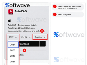 Assistance 24/7 AutoCAD 2027-2018 Installation sur disque DVD pour 3 PC (1/3 an) avec kits d'outils spécialisés pour le dessin et le CAO - Product Image 2