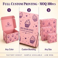 Boîte d'emballage pliante en carton ondulé personnalisée de luxe exquise pour l'expédition de biscuits, de collations et de beignets