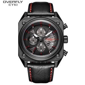 Jam Tangan <span class=keywords><strong>Analog</strong></span> Kuarsa Olahraga Pria Tali Kulit Jam Tangan Kasual - Product Image 3