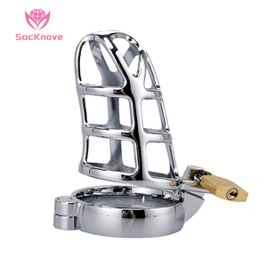 SacKnove Erotica BDSM Gode Anneau de Retenue Serrure Cage à Oiseaux Grille Dispositifs de Défense Coq <span class=keywords><strong>Gay</strong></span> Cage de Chasteté Masculine Pour Jouets Sexuels Adultes - Product Image 1