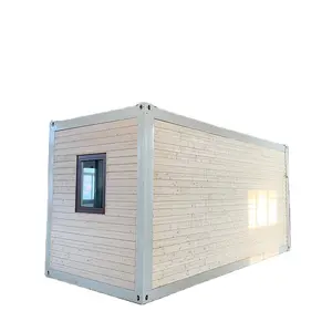 Rumah kontainer Multi keluarga Modular portabel kabin log kayu harga grosir untuk klub toko kopi