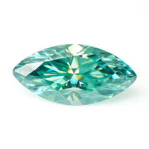 Pierres de Moissanite en vrac de qualité supérieure, taille marquise verte, certifiées GRA, gemmes VVS, diamant Moissanite, vente en gros Goldleaf - Product Image 1
