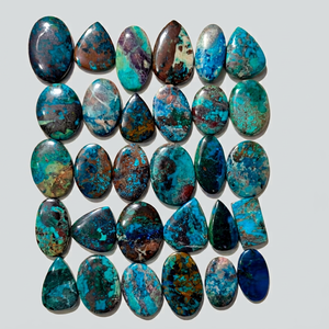 MAHNAJ GEMS Cabochons en vrac en forme de cœur en azurite bleue naturelle et malachite pour la fabrication de bijoux en gros JAIPUR RAJASTHAN - Product Image 2