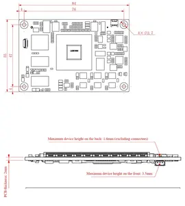 Nuevo procesador de doble núcleo 2K1500 Mini módulo Industrial 84mm * 55mm COM-Express Single DDR3 SATA Ethernet USB Embedded Desktop