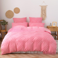 Ensemble de literie brodée 3 pièces, luxe moderne, polyester/coton, écologique, textiles de maison cousus pour hôpitaux et hôtels