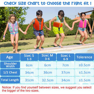 بيع بالجملة سترة حياة للأطفال-سترة رياضية مائية للأطفال الصغار 20-66 رطلاً سترات سباحة - Product Image 4