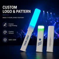 Bâton lumineux LED portable 15 couleurs, baguette lumineuse rétractable en ABS avec personnalisation pour anniversaires, boîtes de nuit et promotions