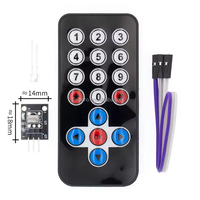ZOPRO 03102519 Kit de Control Remoto Infrarrojo de un Solo Chip, Módulo Transmisor y Receptor IR Inalámbrico para Proyectos de Robótica/Bricolaje, Negro