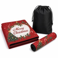 Tapis de Mahjong en Caoutchouc de Noël Antidérapant Pliable Durable Impression Personnalisée Tapis de Jeu de Fêtes Emballage Personnalisé