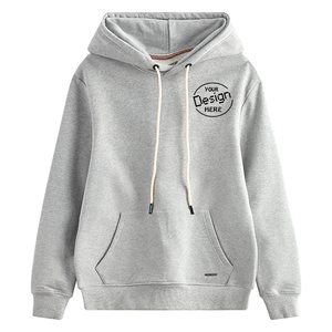 Sudadera con capucha de algodón y poliéster con logotipo personalizado 470GSM, Sudadera con capucha marrón Lisa estampada al por mayor para hombre - Product Image 6