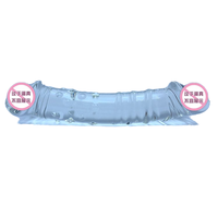 Dildo en verre borosilicate transparent avec stimulateur du point G et de la prostate pour femmes ou hommes - Jouet de plaisir écologique 220x44mm 440g