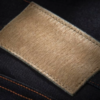 Écussons en cuir de poney de luxe sur mesure, étiquettes en cuir véritable spéciales avec coutures pour jeans, vestes et sacs