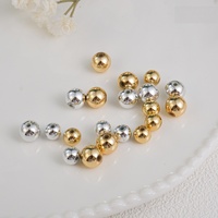 Perles d'espacement en acrylique électroplaqué, tons or et argent, 8 mm, lot en vrac et perles en vrac en gros pour la fabrication de bijoux et l'artisanat DIY