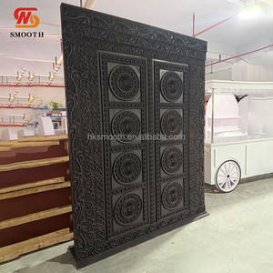 SMOOTH black Square Acrylic Arch Stand carved Wedding Backdrop Stage <b>Decorations</b> Acrylic Background <b>Wall</b> - Product Image 6