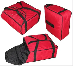 피자 배달 가방 클래식 디자인 내구성 피자 상자 절연 뜨거운 붉은 음식 배달 운반 가방