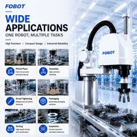 Robot SCARA FOBOT con Carga Útil de 10 kg, Brazo Robótico de 4 Ejes y Alcance de 700 mm, Robot Industrial Rápido para Dispensación y Ensamblaje, Precio de Fábrica, PLC