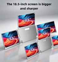 Écran portable triple 18,5 pouces avec support pliable – Moniteur IPS FHD avec Type-C pour réunions/jeux
