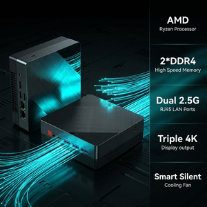 Mini PC intelligent à refroidissement silencieux, processeur Ryzen R7-7730U, boîtier en aluminium ultra-compact, double LAN 2.5G, 8 Go de RAM, 256/512 SSD - Product Image 2