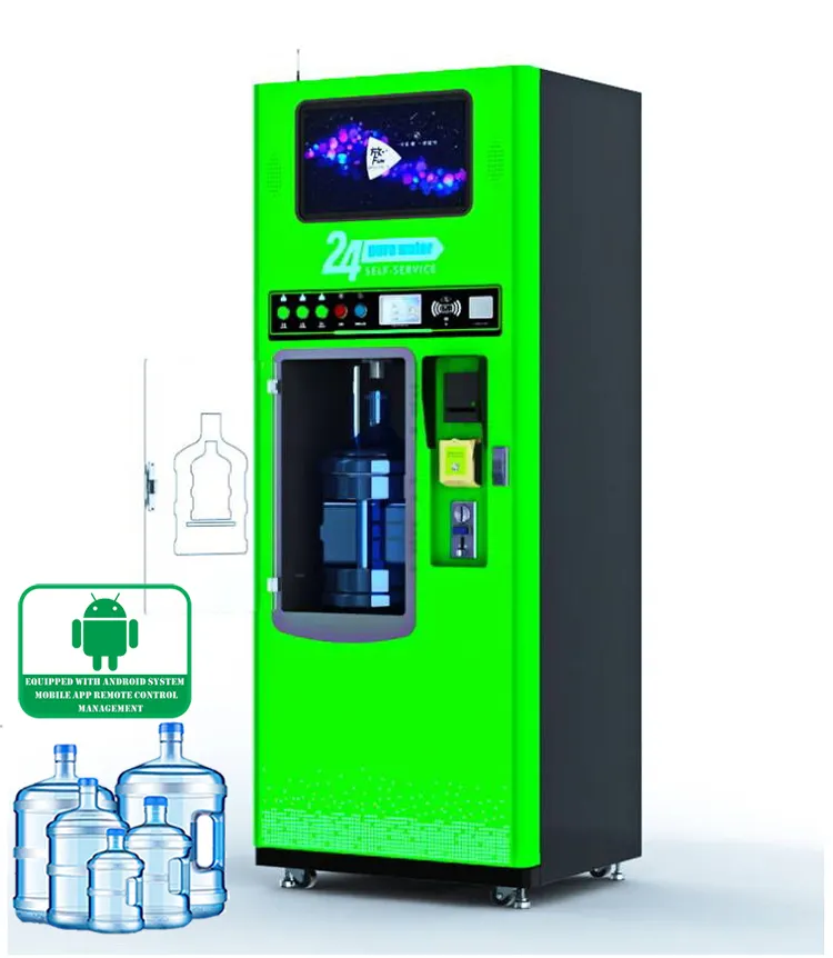 Distributeur automatique d'eau commerciale, version Android, avec filtre, machine à eau glacée