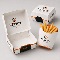 Fabricant de contenants jetables en carton pour emballages alimentaires (burgers, ailes de poulet, frites) avec logo personnalisé OEM pour les chaînes de cafés