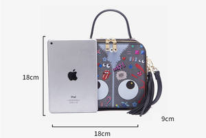 גבוה קצה אחד תיק כתף מיוחד נושא עין מיוחד צבע crobody תיק נשים כרטון מודפס handbag1807 - Product Image 4