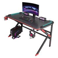 Vente en gros de bureau de jeu PC ergonomique en métal nouvelle table de bureau à domicile pour les joueurs ordinateur de bureau PC