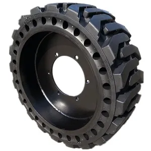 China New Design Durable Truck Pattern 12-16.5 Solid Wheel Skid Steer Loader Tires With Rims