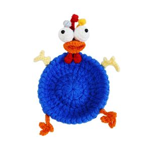 Posavasos de Té Tejidos Creativos y Divertidos, Posavasos con Forma de Pollo, Pato y Gato de Dibujos Animados, Hechos a Mano con Ganchillo, Venta al por Mayor - Product Image 5