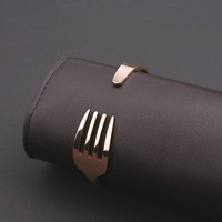 Bracelets jonc ouverts en forme de fourche en acier inoxydable de type C, accessoires de mode OL, nouvelle collection, approvisionnement direct d'usine, unisexe