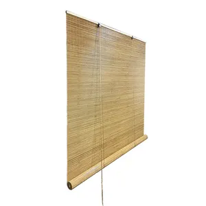 simple style roller up system waterproof bamboo woven blinds for outdoor patio pergola