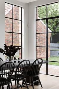 ประตูและหน้าต่างเหล็กกรอบบางสไตล์คริตตานีประตูฝรั่งเศสที่มีการแบ่งเตาจริงๆหรือมีบางส่วนสำหรับตกแต่ง - Product Image 2