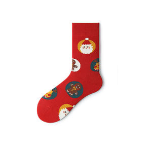 Chaussettes de Noël personnalisées en coton pour adultes, chaussettes de sport pour femmes, lot de chaussettes en vrac, idée cadeau, chaussettes de Noël sportives - Product Image 6