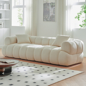 Popolare Set di Divani per <span class=keywords><strong>Soggiorno</strong></span>, Mobili Moderni, Divano in Tessuto Elegante con Design Compresso in Spugna, Stile Nuvola per Casa - Product Image 1