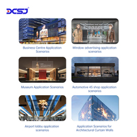 DCSJ boutique intérieur Grille rideau lunettes sol fenêtre publicité cristal Film adhésif Transparent Led panneau d'affichage écran